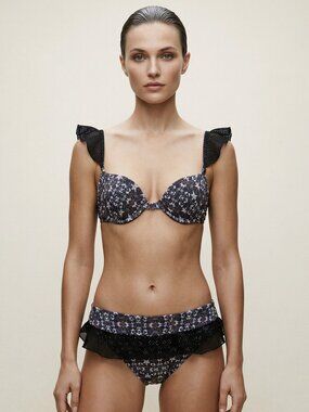 Floral Ruffle Bikini Set